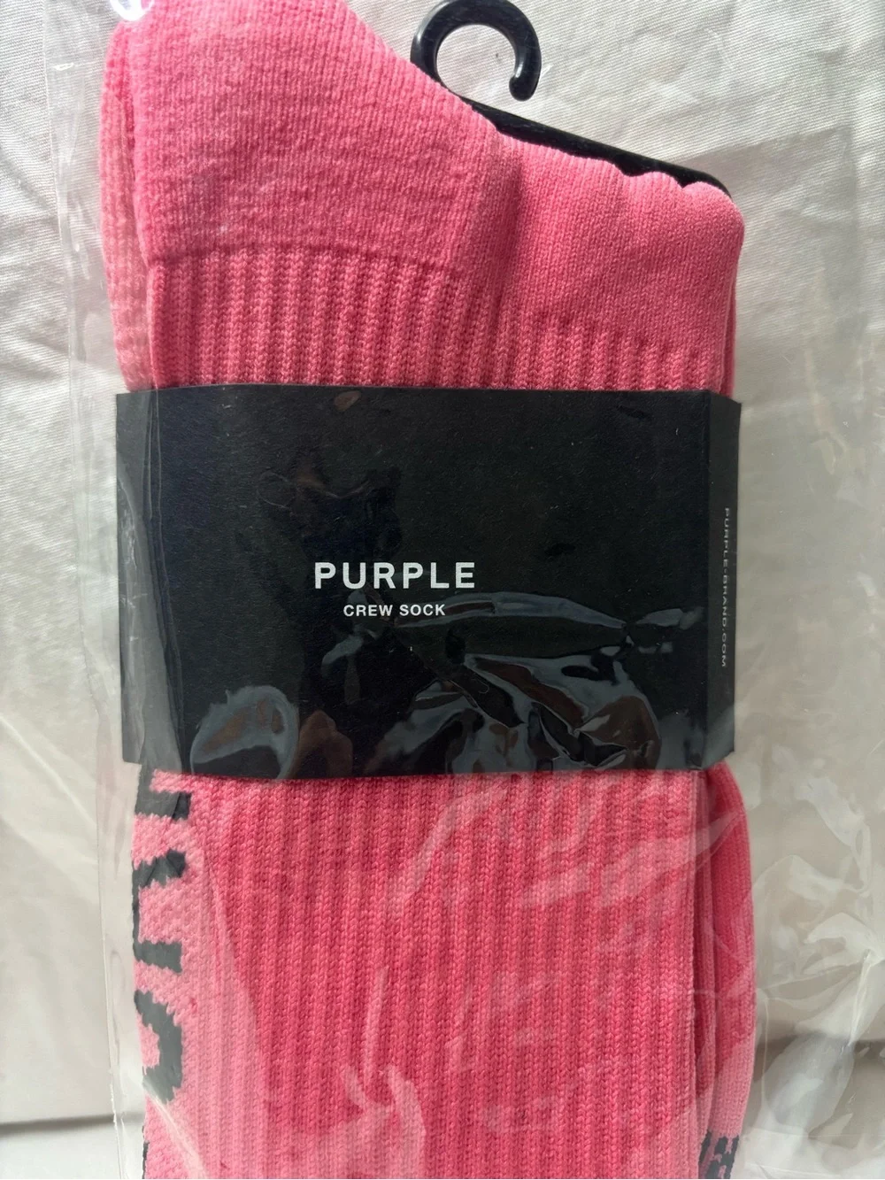 Purple Brand Co. Men's Crew Socks in Pink